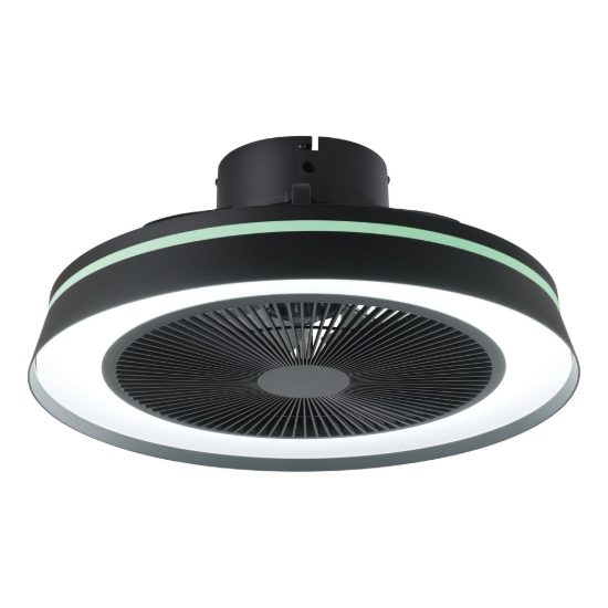 Eglo vallonia 1 ventilatore dc a plafoniera led 31,7w rgb 2700k 6500k 48cm con telecomando nero fino a 20 mq