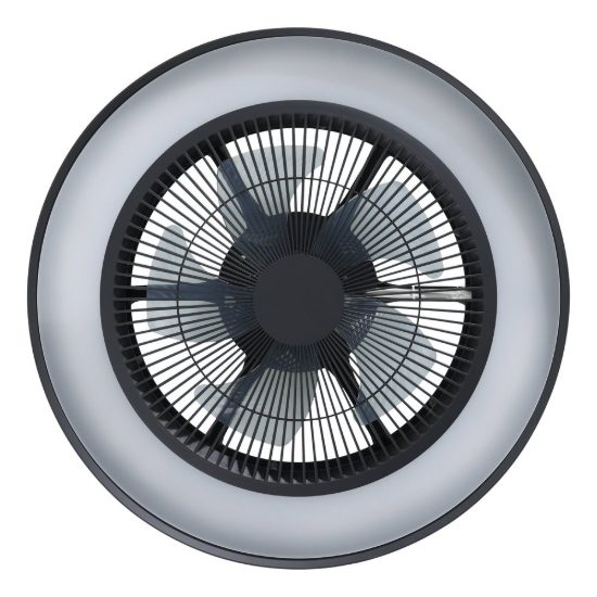 Eglo vallonia 1 ventilatore dc a plafoniera led 31,7w rgb 2700k 6500k 48cm con telecomando nero fino a 20 mq