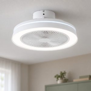 Eglo vallonia 1 ventilatore dc a plafoniera led 31,7w rgb 2700k 6500k 48cm con telecomando bianco fino a 20 mq