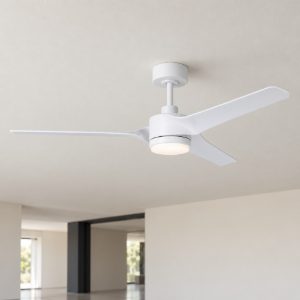 Eglo orcutt ventilatore da soffitto dc con luce led 16,5w 3000k 5000k 132cm con telecomando bianco fino a 20 mq