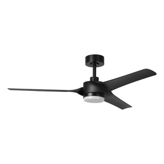 Eglo orcutt ventilatore da soffitto dc con luce led 16,5w 3000k 5000k 132cm con telecomando nero fino a 20 mq