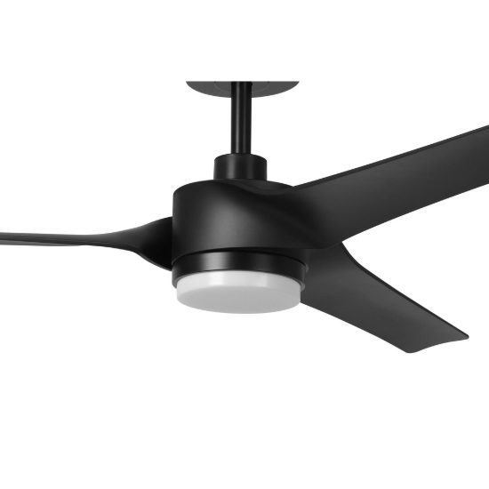 Eglo orcutt ventilatore da soffitto dc con luce led 16,5w 3000k 5000k 132cm con telecomando nero fino a 20 mq