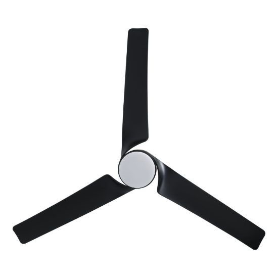 Eglo orcutt ventilatore da soffitto dc con luce led 16,5w 3000k 5000k 132cm con telecomando nero fino a 20 mq