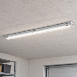 Eglo eco tube e plafoniera da esterno g13 128,5cm ip65 moderna lineare grigia