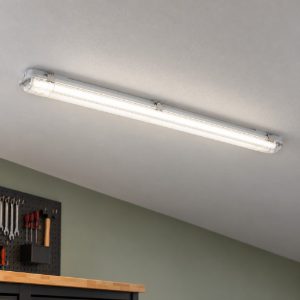 Eglo eco tube e plafoniera da esterno 2 luci g13 128,4cm ip65 moderna lineare grigia