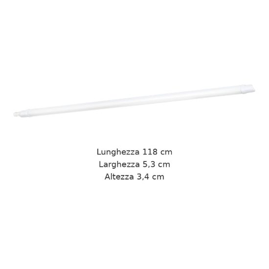 Eglo eco led e plafoniera da esterno led 17w 4000k 118cm ip65 moderna lineare bianca