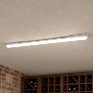 Eglo pro led e plafoniera da esterno led 17w 4000k 114cm ip65 moderna lineare grigia