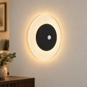 Eglo trepella applique led 0,7w rgb 3000k 11,5cm con telecomando per soggiorno moderna nera