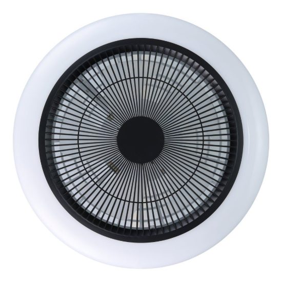Eglo sayulita 1 ventilatore dc a plafoniera led 20,8w 2700-6500k 46cm con telecomando bianco e nero fino a 20 mq