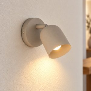 Eglo tilston applique da parete 12cm rotonda sabbia per ingresso