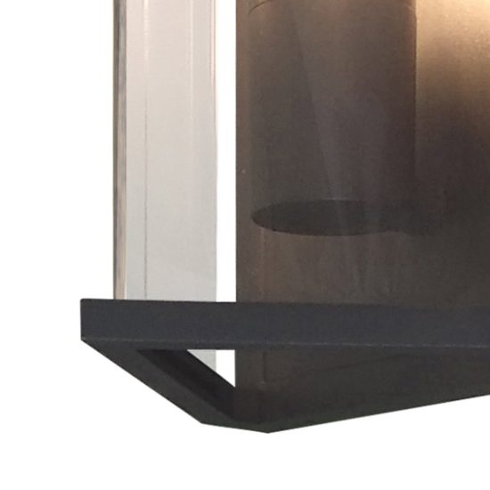 Applique da esterno moderna antracite e27 vetro ip54