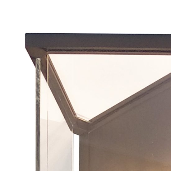 Applique da esterno moderna antracite e27 vetro ip54