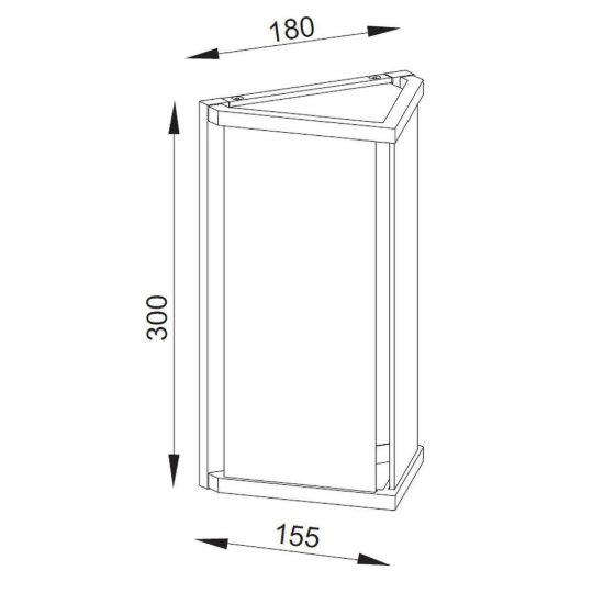 Applique da esterno moderna antracite e27 vetro ip54