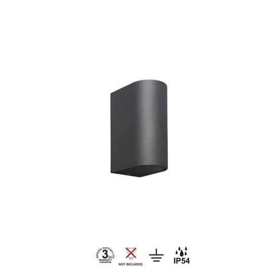 Applique da parete per esterno ip54 antracite