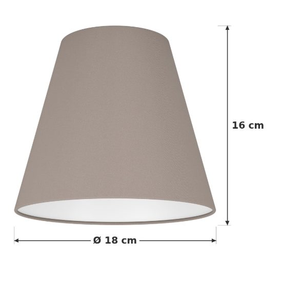 Eglo capoliveri e paralume conico in tessuto 18cm tortora