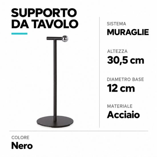 Eglo muraglie supporto da tavolo per applique ricaricabile 30,5cm nero