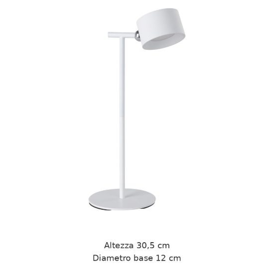 Eglo muraglie supporto da tavolo per applique ricaricabile 30,5cm bianco