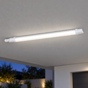Eglo eco led e plafoniera da esterno led 9,5w 4000k 54cm ip65 moderna lineare bianca