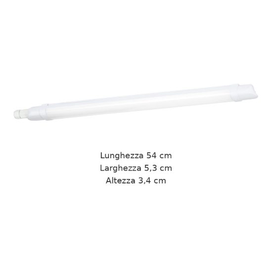 Eglo eco led e plafoniera da esterno led 9,5w 4000k 54cm ip65 moderna lineare bianca