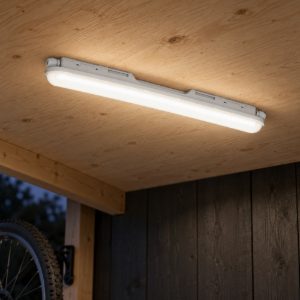 Eglo pro led e plafoniera da esterno led 17w 4000k 54cm ip65 moderna lineare grigia