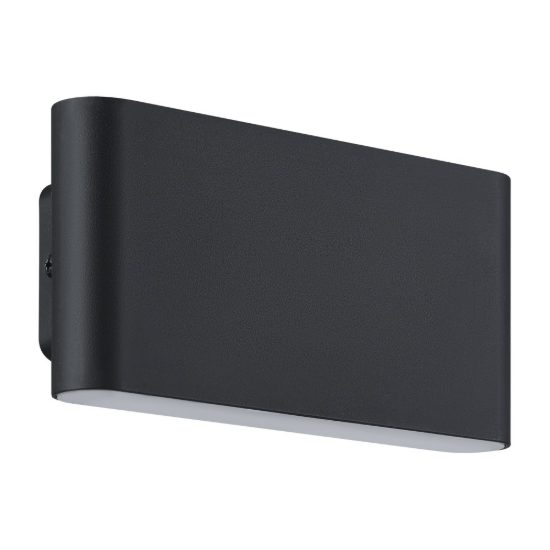 Eglo spilonci e applique da esterno led 5w 4000k 17,5cm ip44 moderna rettangolare antracite
