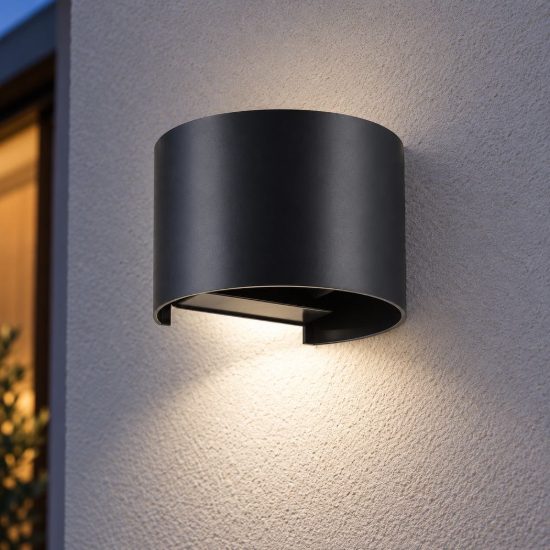Eglo barcarola e applique da esterno led 4,5w 4000k 13cm ip44 moderna rettangolare nera