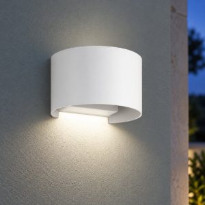 Eglo barcarola e applique da esterno led 4,5w 4000k 13cm ip44 moderna rettangolare bianca