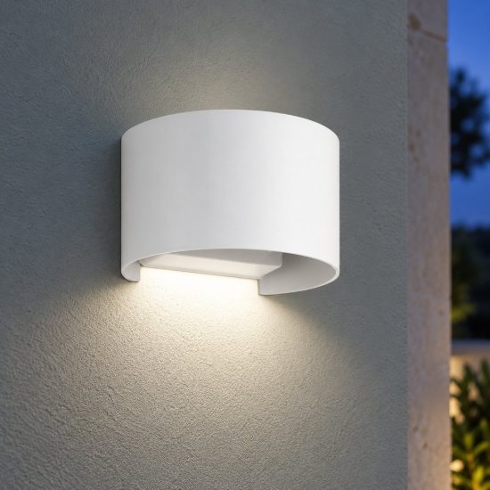 Eglo barcarola e applique da esterno led 4,5w 4000k 13cm ip44 moderna rettangolare bianca