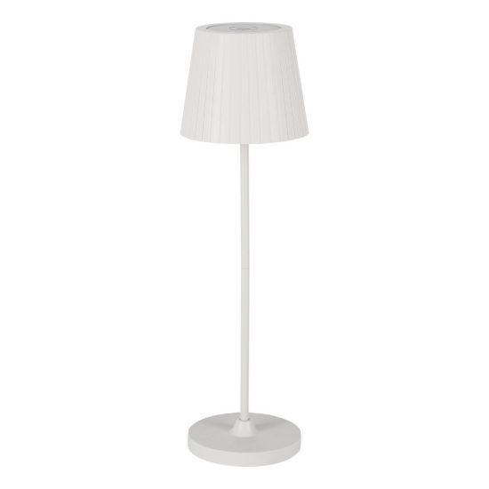 Eglo cabozo lampada da tavolo per esterno led 3,8w cct 2400k 4000k 37cm ip44 moderna bianca