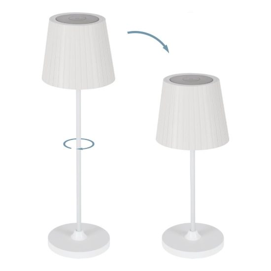 Eglo cabozo lampada da tavolo per esterno led 3,8w cct 2400k 4000k 37cm ip44 moderna bianca