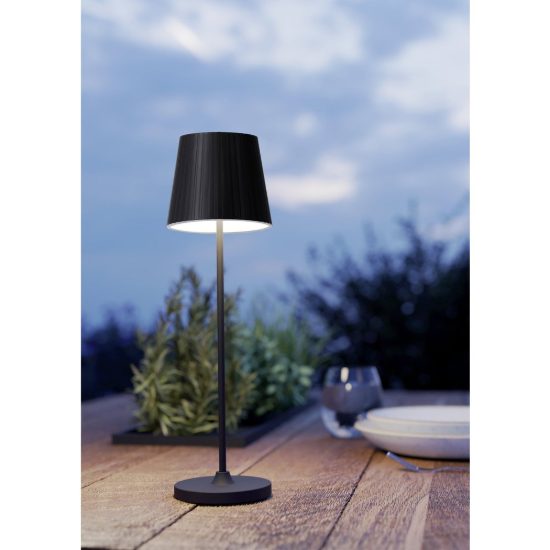 Eglo cabozo lampada da tavolo per esterno led 3,8w cct 2400k 4000k 37cm ip44 moderna nera