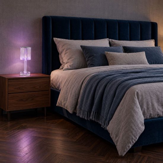 Eglo lucignano abat-jour per camera da letto led 0,6w rgb 23,5cm ricaricabile moderna trasparente
