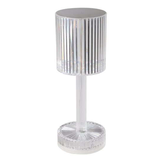 Eglo lucignano abat-jour per camera da letto led 0,6w rgb 23,5cm ricaricabile moderna trasparente