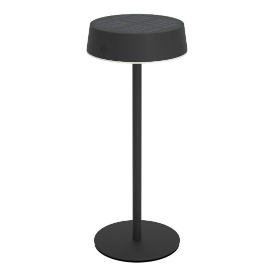 Eglo simeri lampada solare da tavolo per esterno led 3w cct 3000k 6000k 31cm ip44 moderna nera