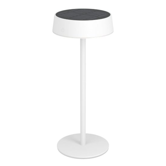 Eglo simeri lampada solare da tavolo per esterno led 3w cct 3000k 6000k 31cm ip44 moderna bianca