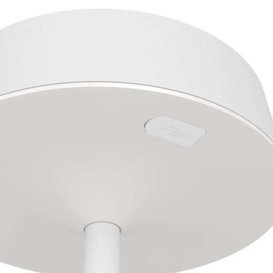 Eglo simeri lampada solare da tavolo per esterno led 3w cct 3000k 6000k 31cm ip44 moderna bianca