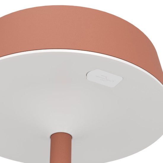 Eglo simeri lampada solare da tavolo per esterno led 3w cct 3000k 6000k 31cm ip44 moderna arancione