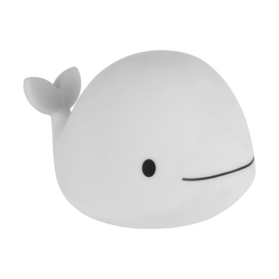 Eglo castellino lampada da comodino abat-jour per cameretta bambini led 5w rgb 3000k 10,5cm balena bianca