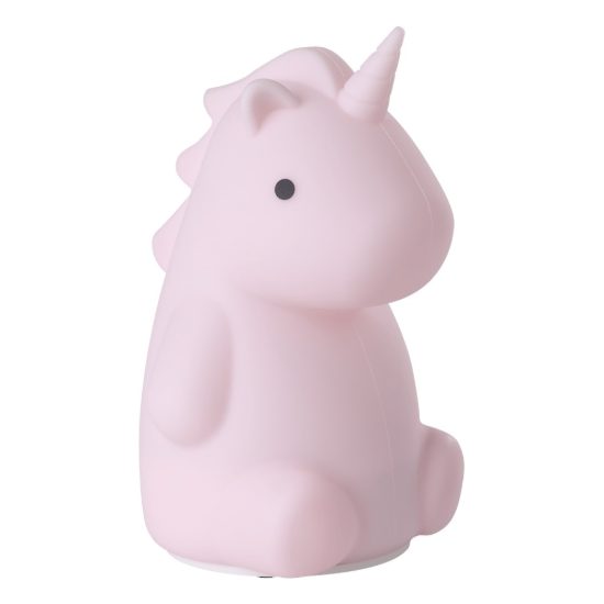 Eglo castellino lampada da comodino abat-jour per cameretta bambini led 5w rgb 3000k 15cm unicorno rosa