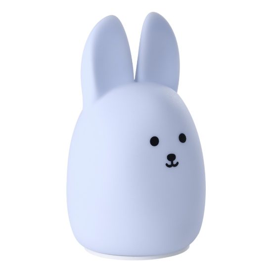 Eglo castellino lampada da comodino abat-jour per cameretta bambini led 5w rgb 3000k 15,5cm coniglio azzurro pastello