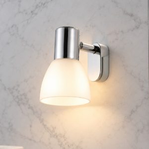 Applique bagni cromo aggancio per specchio eglo sticker
