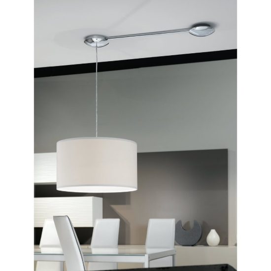 Eglo extention prolunga a soffitto per spostamento punto luce 157cm cromo