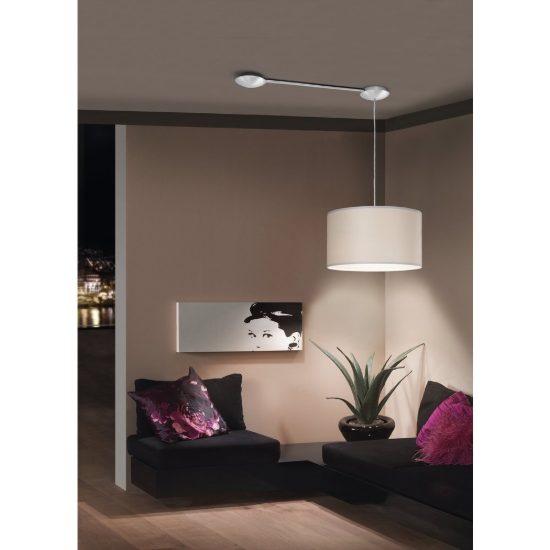 Eglo extention prolunga a soffitto per spostamento punto luce 157cm nichel