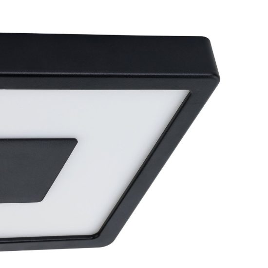 Eglo iphias 2 plafoniera da esterno led 17w 3000k 21cm ip44 moderna quadrata nera