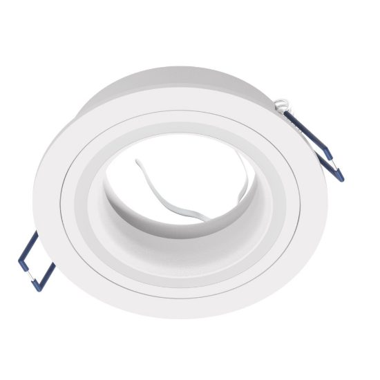 Eglo carosso faretto da incasso per cartongesso orientabile gu10 foro 8cm rotondo bianco