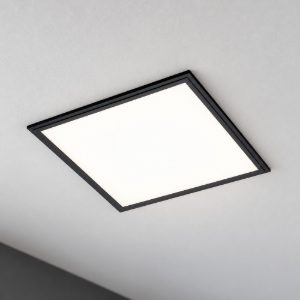 Eglo salobrena 1 plafoniera led 21,5w 4000k 45cm per camera da letto moderna nera