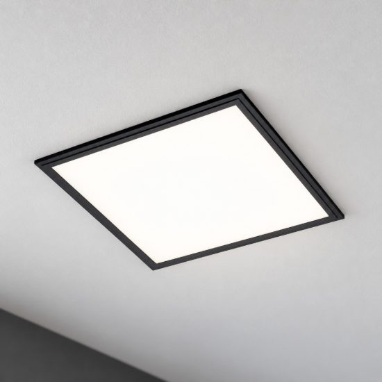 Eglo salobrena 1 plafoniera led 21,5w 4000k 45cm per camera da letto moderna nera