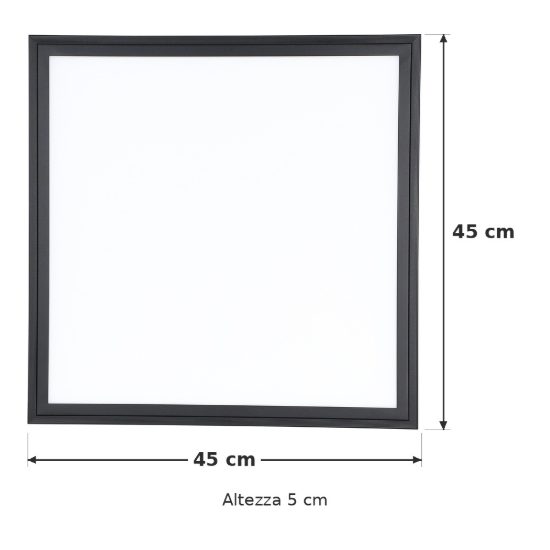 Eglo salobrena 1 plafoniera led 21,5w 4000k 45cm per camera da letto moderna nera