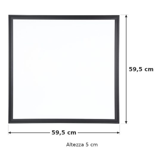 Eglo salobrena 1 plafoniera led 33w 4000k 59,5cm per camera da letto moderna nera