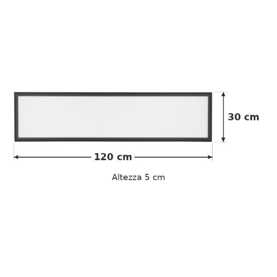 Eglo salobrena 1 plafoniera led 33w 4000k 120cm per ufficio moderna nera